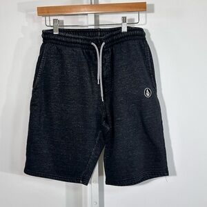 VOLCOM Heather Navy Fleece Sweat Shorts Men’s M Skate Surf Lounge